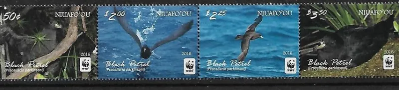 Tradera Niuafo´ou (Tonga) 2016 Fågel 4v i strip WWF^ Oceanien