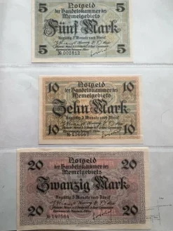 Tradera Notgeld från Memelland 1922^ Sedlar