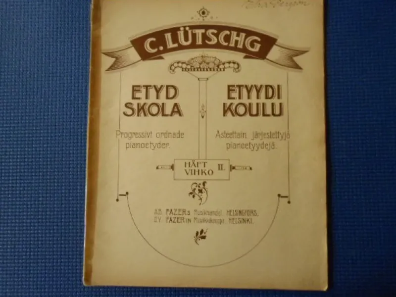 Tradera Nothäfte ETYD skola Progressivt ordnade pianoetyder Häfte II> Musik, Visor & Vistryck