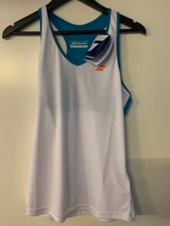 Tradera Padel<NY! Babolat Play tank top tennis / padel Dam strl XS White/Caneel bay