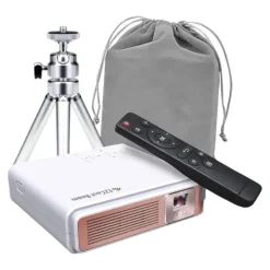 Tradera NY Bärbar DLP EZCast J4 Uppladdningsbar projektor Inbyggt Batteri Högtalare^ Projektorer