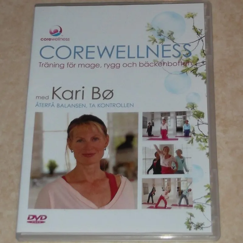 Tradera Träning<Ny COREWELLNESS dvd Träning för Mage Rygg & Bäckenbotten Kari Bo