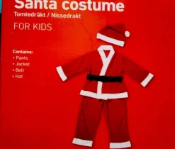 Tradera NY I KARTONG tomtedräkt stl 3-5 år, Nissedräkt, Santa costume. Julklapp på köpet> Maskeradkläder