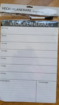 Tradera Ny magnetisk veckoplanerare med penna i obruten förpackning> Almanackor & Kalendrar