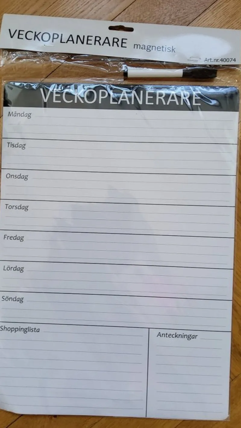 Tradera Ny magnetisk veckoplanerare med penna i obruten förpackning> Almanackor & Kalendrar