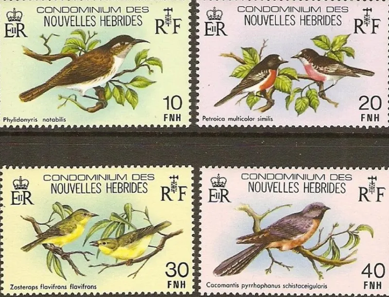 Tradera Nya Hebriderna Fåglar Mi 557-60 xx^ Oceanien