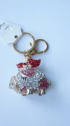 Tradera Nyckelring/Väskdekoration med strassgris> Nyckelringar & Nyckelfodral