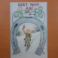 Tradera Allmänna Motiv<Nyårskort från början av 1900-talet