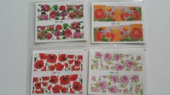 Tradera Manikyr, Hand- & Fotvård<NYTT! 4 ARK Nageldekorationer / 3D Water Transfer Nail Art Stickers 09-12