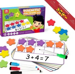 Tradera NYTT Coogam Magnetic Ten-Frame Set | Engelska | Manipulativt EVA-nummer spel> Experimentlådor & Vetenskap