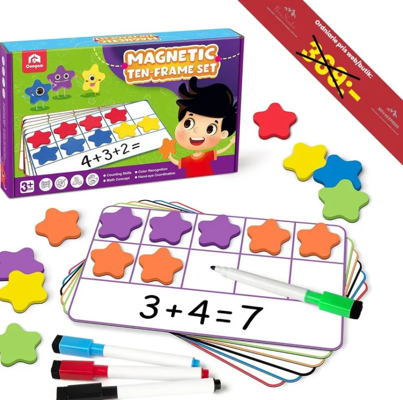Tradera NYTT Coogam Magnetic Ten-Frame Set | Engelska | Manipulativt EVA-nummer spel> Experimentlådor & Vetenskap