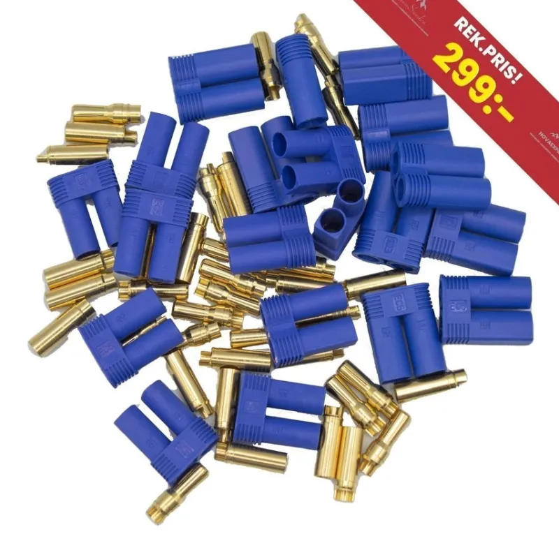Tradera NYTT LinsyRC 10 set EC5 batterikontakter | 5 mm 5 mm | RC Lipo |^ Radiostyrt