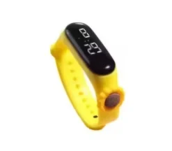 Tradera Oanvänd gul digital klocka/armbandsur till barn med rem i silikon^ Barnklockor