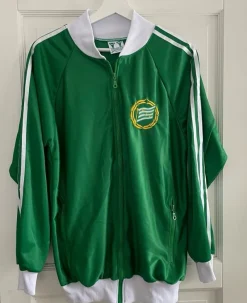 Tradera Fotboll<Oanvänd Hammarby Bajen, Barrabrava grön zip tröja, storlek L