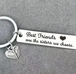 Tradera Oanvänd nyckelring att ge till bästa vännen, med text, stjärnor, vingar> Nyckelringar & Nyckelfodral