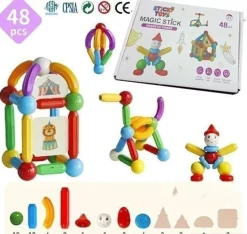 Tradera Oanvänt! Magnetiska byggklossar för Barn - 48 delar> Magneter