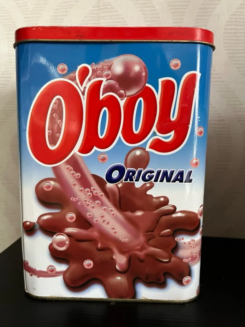 Tradera Plåtemballage<Oboy begagnad plåtburk