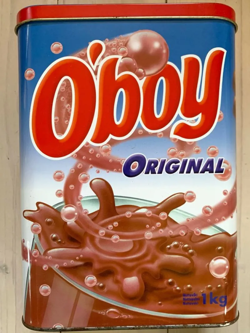 Tradera Plåtemballage<Oboy plåtburk