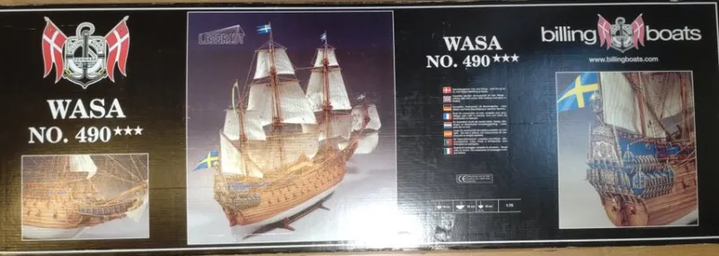 Tradera Obyggd modell av Vasa skeppet - Billing Boats WASA No. 490 laserskuren^ Skalamodeller