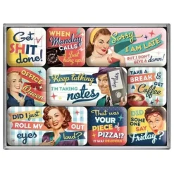 Tradera Magneter<Office Fun Kontor - Magneter 9 st. små trevliga