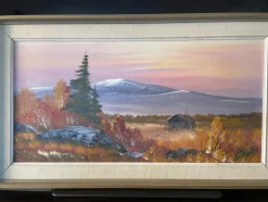 Tradera Olja på duk Svenska fjäll^ Måleri