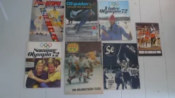 Tradera Olympia<Olympiska spelen tidningar 1960 1963 1968 1982 i använt läst skick