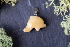 Tradera Smyckestillbehör<Orange kalcit, hänge