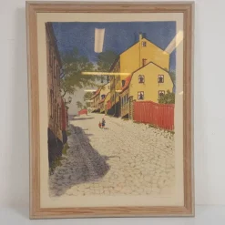 Tradera Oskar Bergman - Inramad litografi - 82/260 - Stockholm^ Grafik & Teckningar