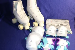 Tradera Övrig Sport & Fritid<Oxelo Rullskridskor med Skydd nyskick storlek 37