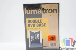 Tradera 5-Pack Lumatron Double DVD Case För Förvaring DVD - Svart - Tomma Fodral Dubbel> Datortillbehör