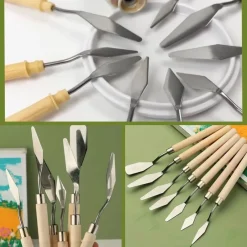 Tradera Palettknivar Set - 7 st perfekt till oljemålningen, med mer.^ Konstnärstillbehör