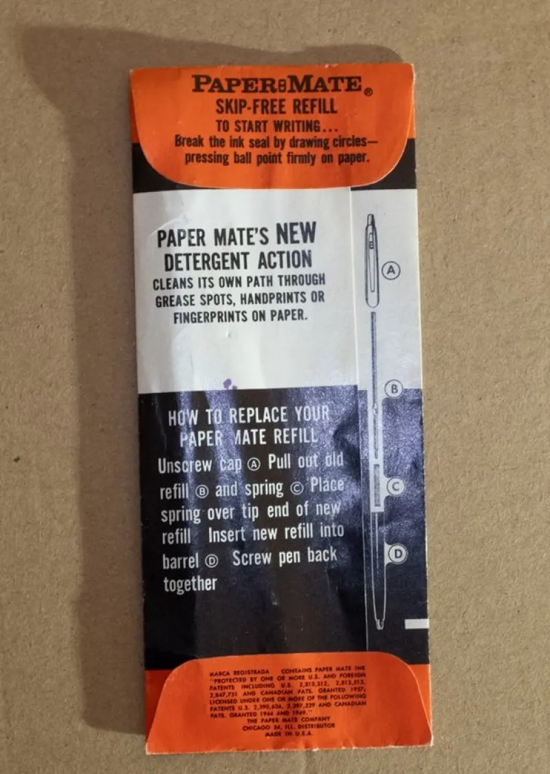 Tradera Pennor & Tillbehör<Papermate skip-free refill RED medium point - standard - oöppnad vintage