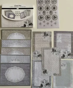 Tradera Papper + kuvert + stickers Änglar och spetsmönster Jul, julkort, scrapbooking mm^ Scrapbooking