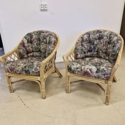 Tradera Paret fåtöljer i rotting med dynor - Rottingstolar - Stolar - Rottingfåtöljer^ Möbler