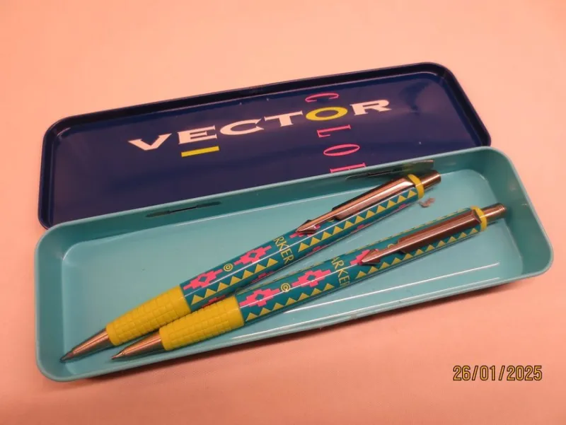 Tradera Pennor & Tillbehör<PARKER VECTOR COLOR KULPENNA OCH TRYCKPENCIL