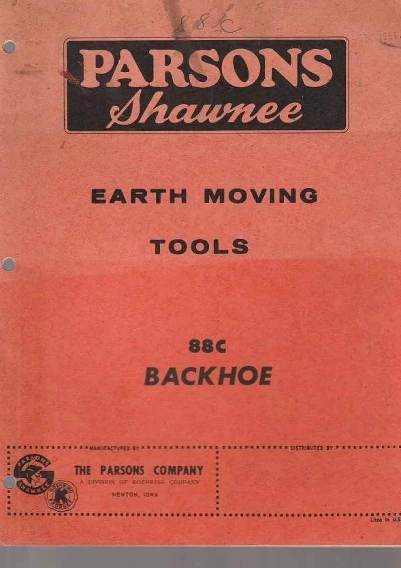 Tradera Parsons Schawnee Earth Moving Reservdelskatalog^ Jordbruksmaskiner