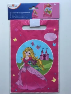 Tradera PARTYPÅSAR / GODISPÅSAR - 6p - Prinsessa med slott i bakgrunden> Barnkalas