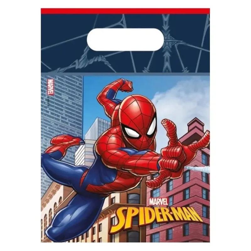 Tradera Partypåsar Spiderman Spider Man 6-Pack Party Bags Godispåsar Kalaspåsar *NYTT*> Barnkalas