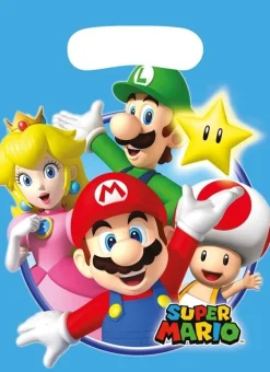 Tradera Partypåsar Super Mario Bros 8-Pack Party Bags Godispåsar Kalaspåsar *NYTT*> Barnkalas