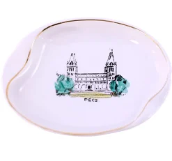 Tradera Tobakiana<PECS vintage Hungarian porcelain ashtray-circa 1940s (Weight: 122g) FRI FRAKT