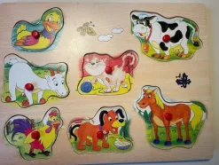 Tradera Pedagogiskt pussel. Djur, ljud> Barnspel & Pussel