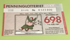 Tradera Lotter & Lottsedlar<Penninglott ifrån 1987