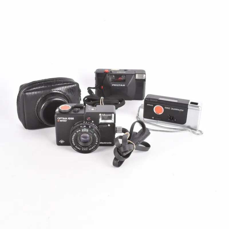 Tradera Pentax PC35AF Agfa Optima 1035 Sensor Agfamatic 2000 Analoga Kameror 3st^ Fotokameror