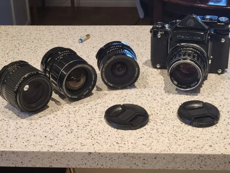 Tradera Pentax 6x7 inkl 4st objektiv^ Fotokameror