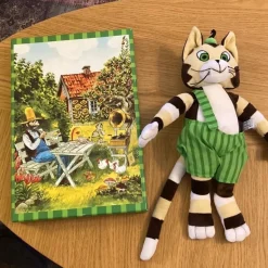 Tradera Pettson & Findus pussel (104 bitar) + mjukis Findus> Gosedjur