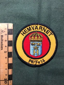 Tradera Militära Samlarsaker<P6/Fo 14 Hemvärnet Tygmärke