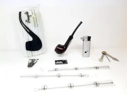 Tradera Tobakiana<Pipa av märket Cassis med tillbehör , Italien Briarträ Tobak ,