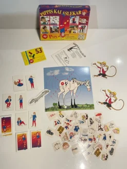 Tradera Pippis kalaslekar - Lekar till kalas - 1997 Brio Alga Pippi långstrump Rare> Barnkalas