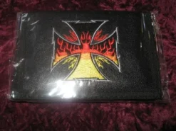 Tradera PLÅNBOK KORS OCH ELD MED KEDJA (ROCK MODELL)> Plånböcker