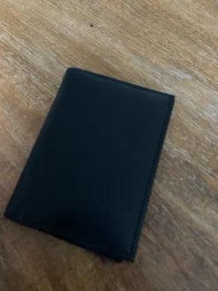 Tradera Plånbok svart kalvskinn helt oanvänd> Plånböcker